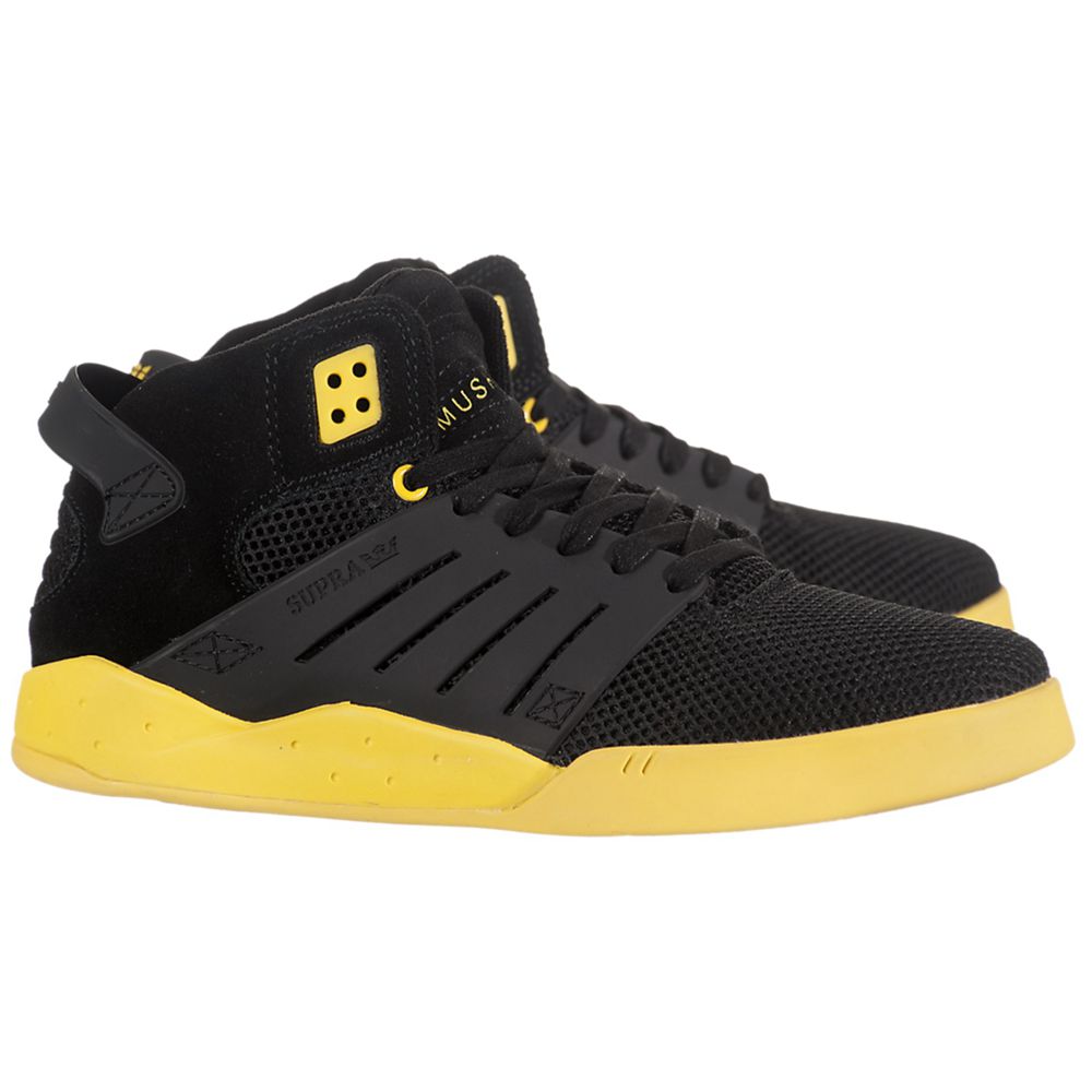 Chaussures de Skate Supra SkyTop III Noir Black Mesh Homme | KYU-59682077